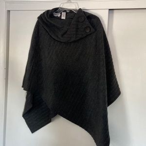 Soft gray poncho